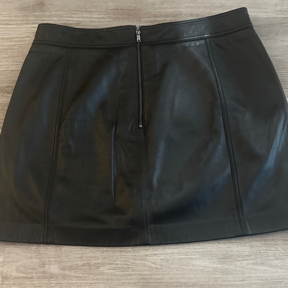 NWT Reiss Black Leather “Edie” Mini Skirt - Picture 11 of 14